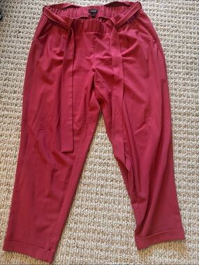 Torrid 1 rust Tapered Paperbag Waist Pants